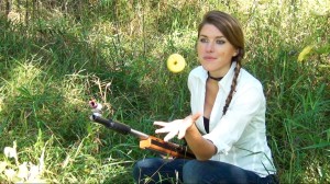 Hunger Games Apple Shooting catch Kirsten Joy Weiss
